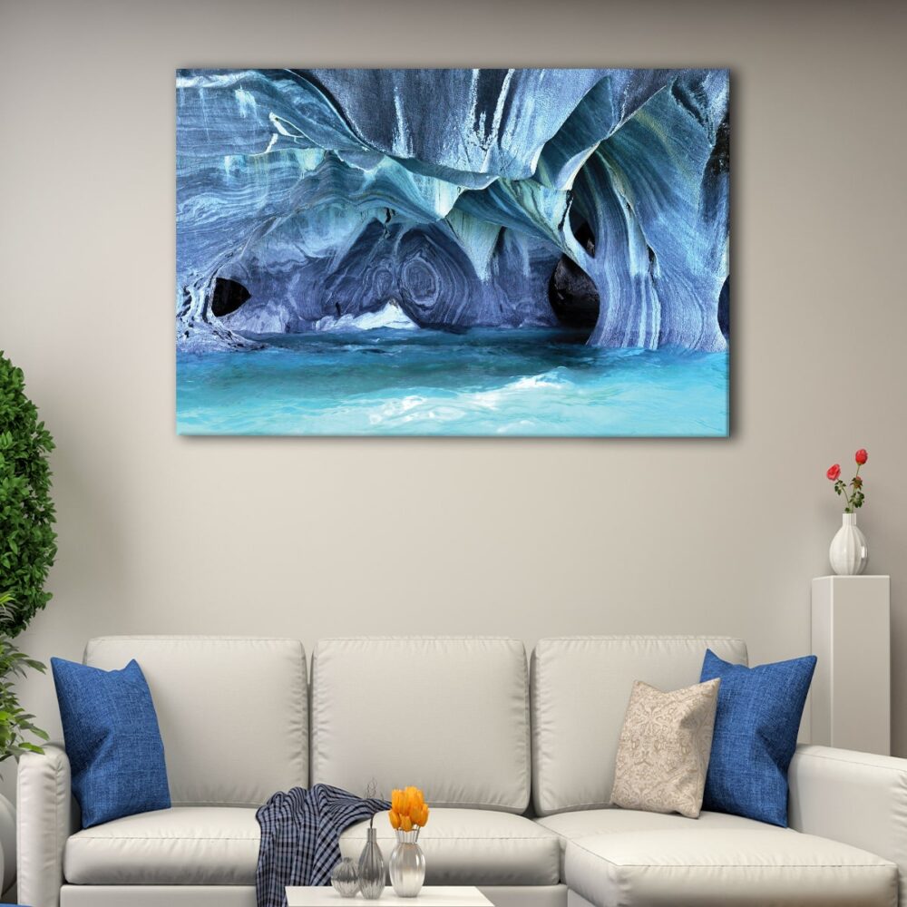 1 panels ice cave abstract canvas art