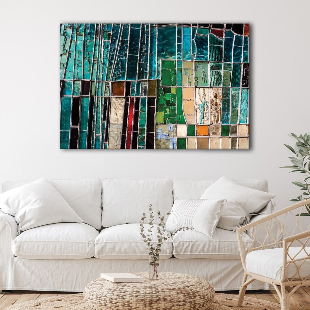 1 panels mosaic windows canvas art