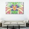 1 panels multicolor fractal canvas art