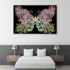 1 panels rainbow butterfuly canvas art