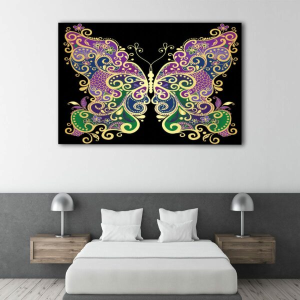 1 panels rainbow butterfuly canvas art