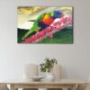 1 panels rainbow parrot canvas art