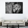 1 panels thinking lion canvas art