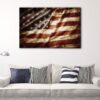 1 panels usa vintage flag canvas art