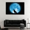 1 panels wolf blue moon canvas art