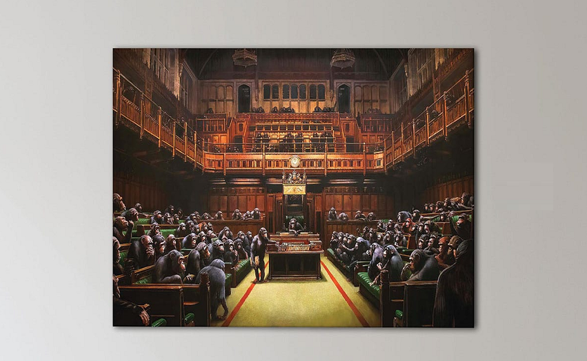 banksy monkeys parliament