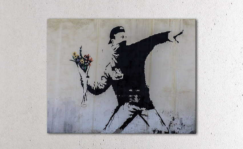 banksy flower thrower