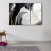 3 panels abstract strokes canvas art