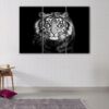 3 panels black and white tiger canvas art