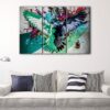 3 panels colorful eagle canvas art