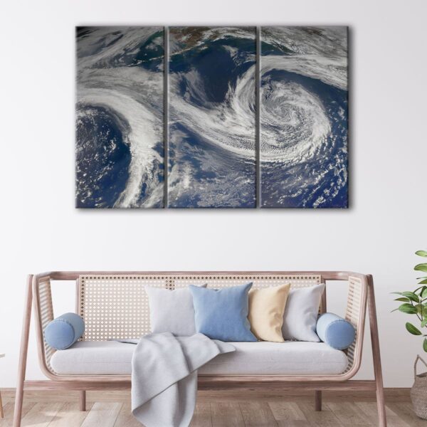 3 panels earth view canvas art