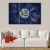 3 panels electric earth canvas art