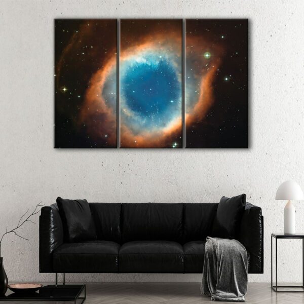 3 panels eye of universe canvas art