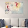 3 panels flowers abstract canvas art