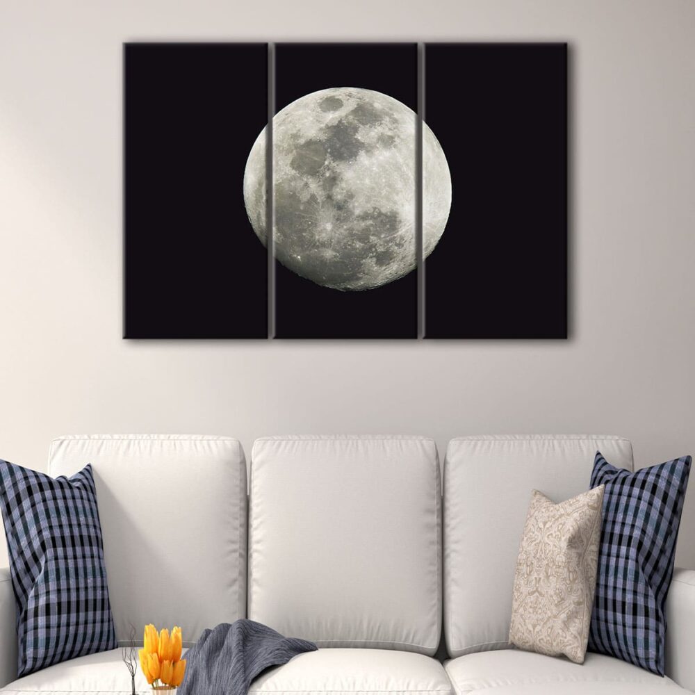 tableau tryptique pleine lune 