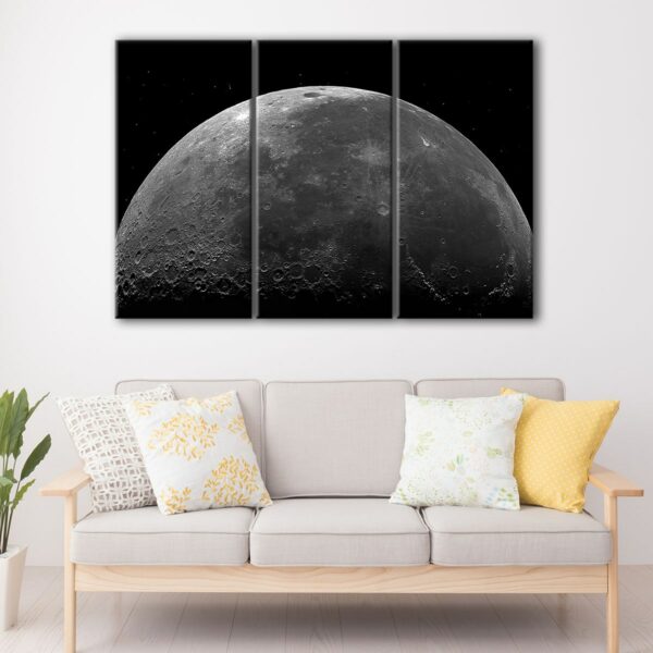 3 panels half moon canvas art