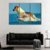 3 panels horse on beach canvas art