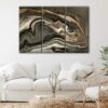 3 panels marble abstract canvas art