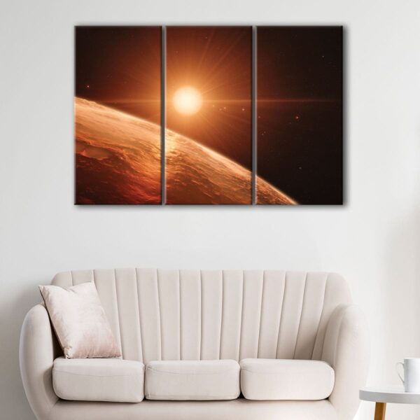 3 panels mars sunshine canvas art