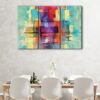 3 panels oil squares canvas art