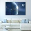 3 panels planet earth canvas art