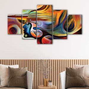 5 panels Inner Melody canvas art