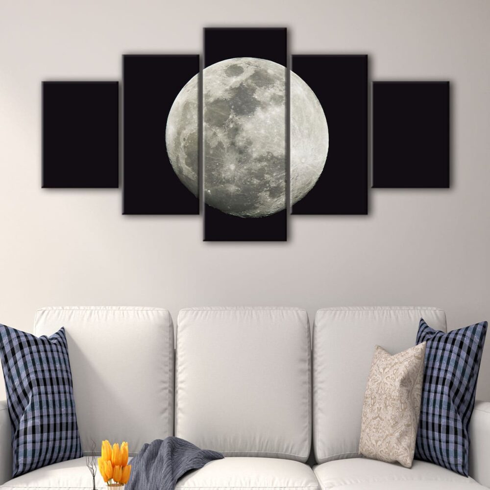 tableau pleine lune 5 pièces