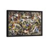 Convergence abstract framed canvas black frame