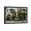 abstract color mix framed canvas black frame