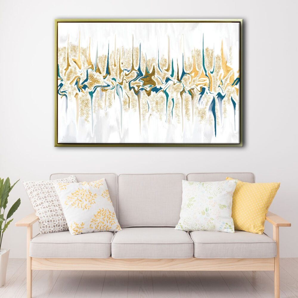 acrylic abstract floating frame canvas