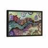 amsterdam abstract framed canvas black frame