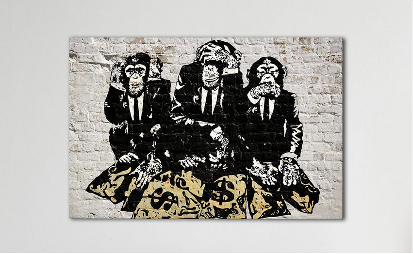 banksy 3 wise monkeys