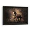 black horse framed canvas black frame