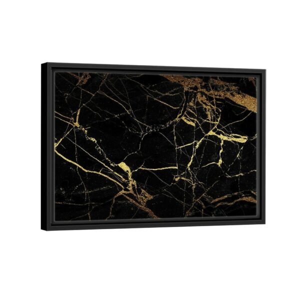 black marble framed canvas black frame