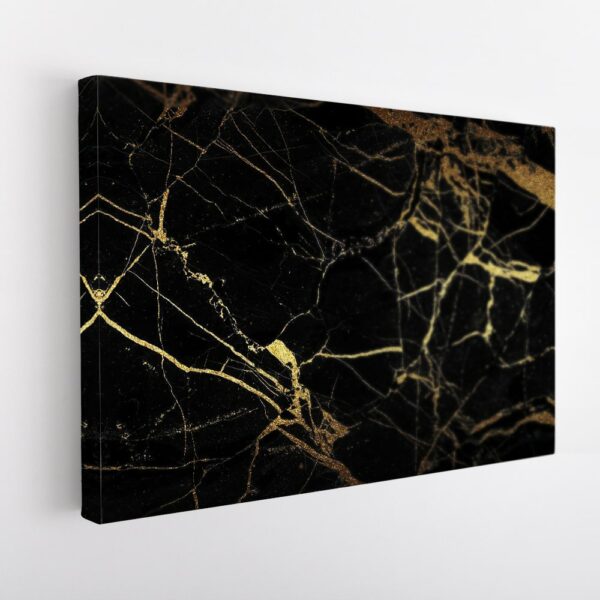 black marble stretched canvas