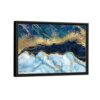 blue marble framed canvas black frame