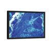 blue ocean framed canvas black frame