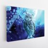 blue owl stretched canvas