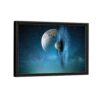 blue planet framed canvas black frame