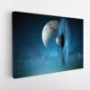 blue planet stretched canvas