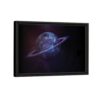 blue saturn framed canvas black frame