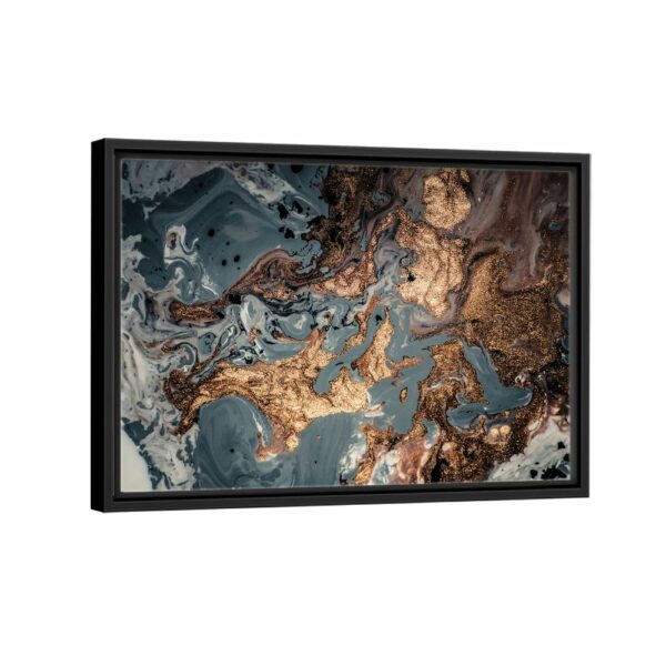 bronze marble framed canvas black frame