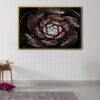 brown fractal floating frame canvas