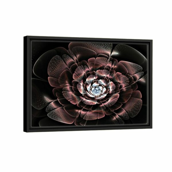 brown fractal framed canvas black frame