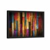 colored wood abstract framed canvas black frame