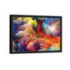 colorful clouds framed canvas black frame