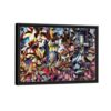 complex geometric abstract framed canvas black frame