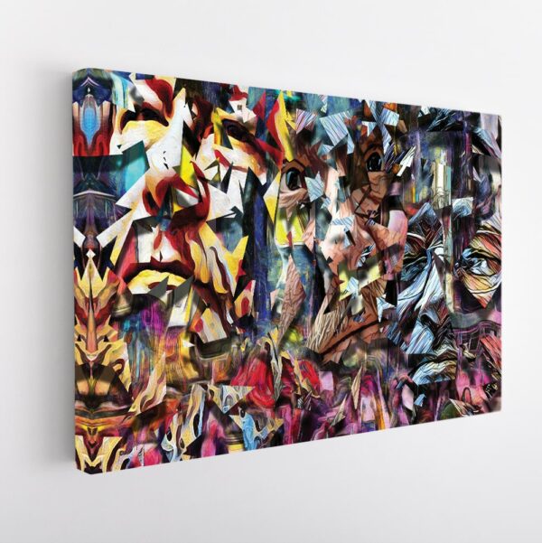 complex geometric abstract stretched canvas