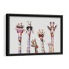 cool giraffes framed canvas black frame