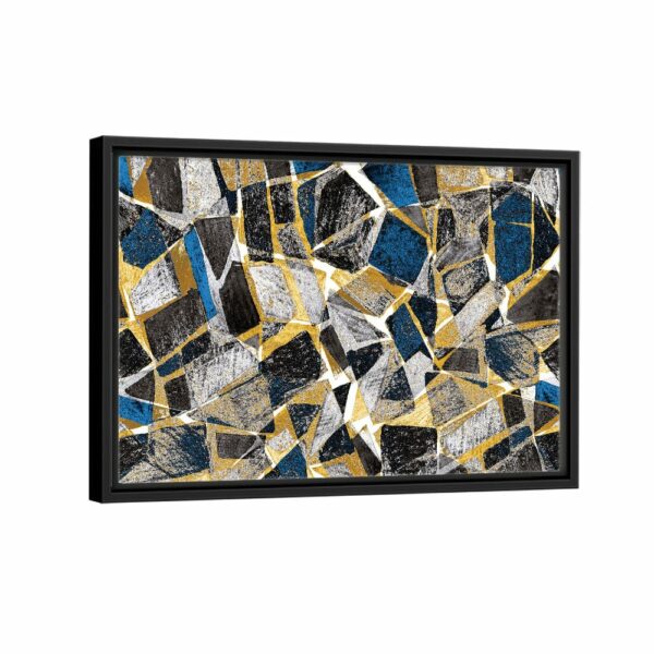 tableau verre craquelé avec cadre noir